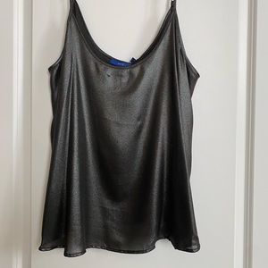 Black and silver shimmery tank